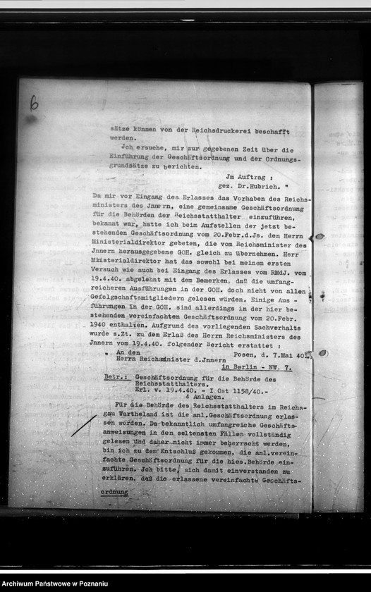 Obraz 10 z jednostki "Vorgänge betrefend Geschäftsordung (Umgestaltung)"