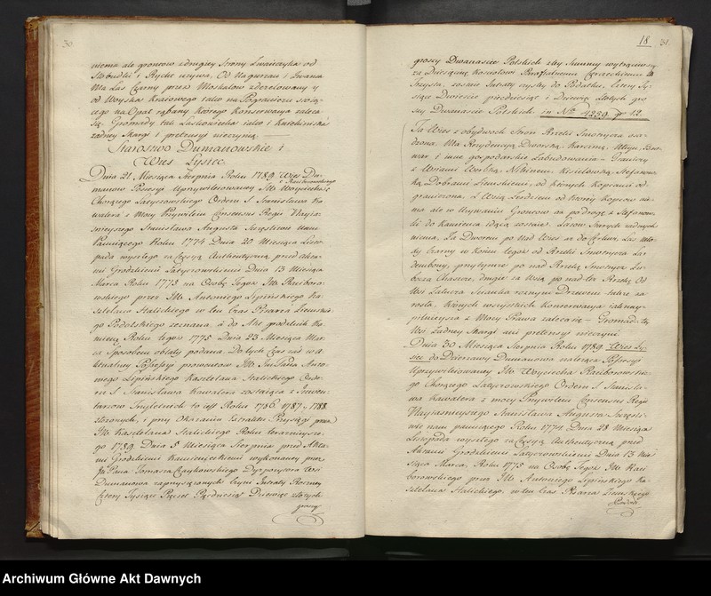 image.from.unit.number ""Skorowidz Nomenklatur w tey Księdze zawartych" (k. 1 - 2). "Lustracya Starostw Dzierżaw i Wszelkich Królewszczyzn Ziemi Kamienieckiey w Woiewodztwie Podolskim (...) 1789 (...).""