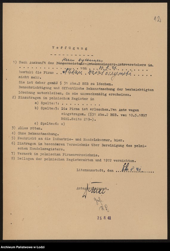 Obraz 14 z jednostki "Natan Działoszyński – sprzedaż przędzy"