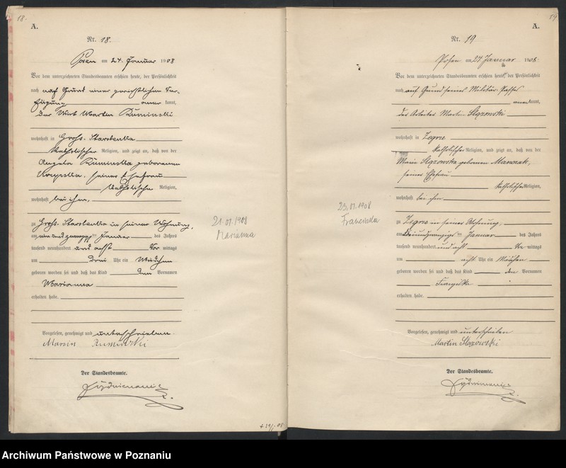 Obraz 12 z jednostki "Księga miejscowa urodzeń"