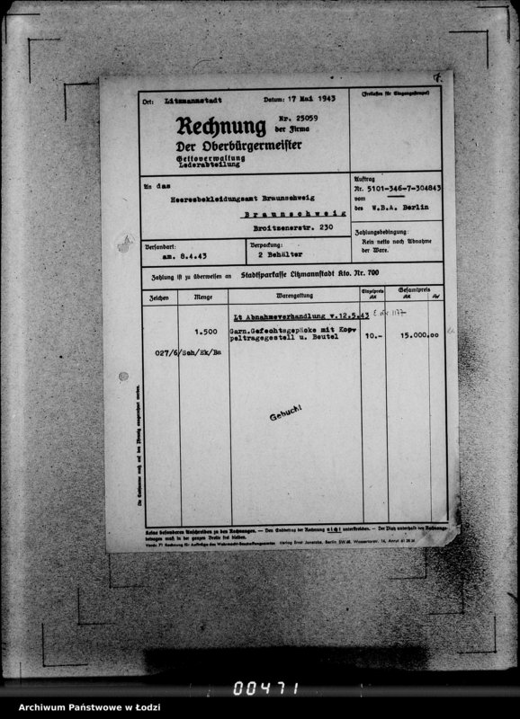 Obraz 11 z jednostki "346 Gefechtsgepäck m.Beutel u.Tornister 39 m.Auslieferung"