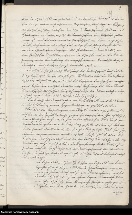 image.from.unit.number "Sitzungen und Urteil des Kammergerichts gegen den Grafen von Działyński und Genossen wegen Hochverrats am 25, 26 und 28.IV.1865"
