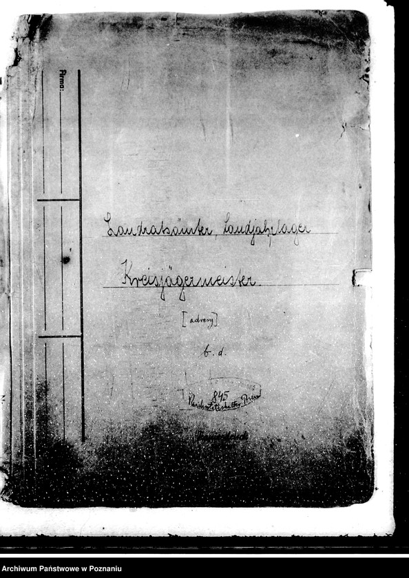 Obraz 4 z jednostki "Landratsämter, Landjahrlager, Kreisjägermeister (adresy)"