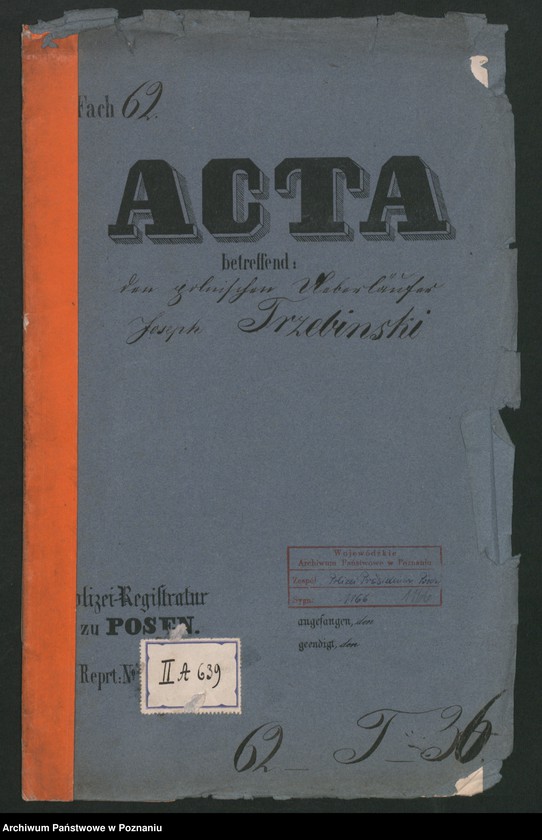 Obraz 2 z jednostki "A. betr. den polnischen Überläufer Joseph Trzebiński"