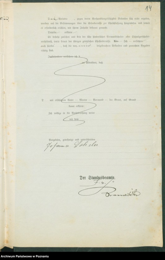 Obraz 16 z jednostki "[Dokumenty dostarczone przez narzeczonych do zawarcia związku małżeńskiego za 1902 rok. Tom IV]"
