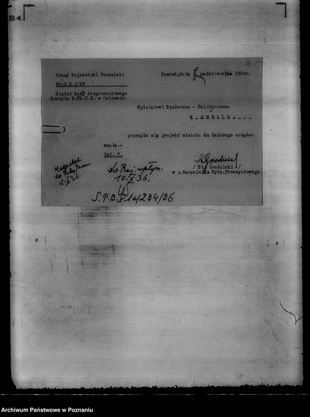 Obraz 8 z jednostki "/ Kasa Bezprocentowego Kredytu Rzemiosła Chrześcijańskiego w Ostrowie/"