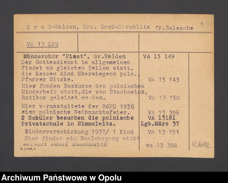 Obraz 3 z jednostki "Groß-Walden (Salesche), Krs. Groß-Strehlitz"