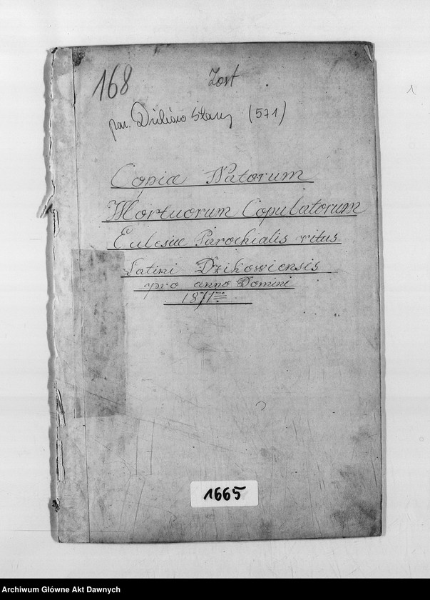 image.from.unit.number "Parafia: Dzików Stary. Dekanat: Lubaczów. Akta metrykalne urodzeń, ślubów i zgonów dla całej parafii."