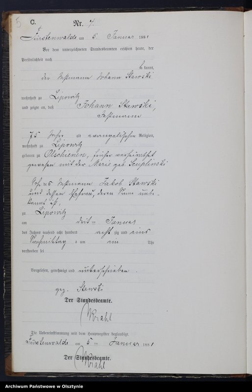 image.from.unit.number "Sterbe-Neben-Register Nr 1 - 150"