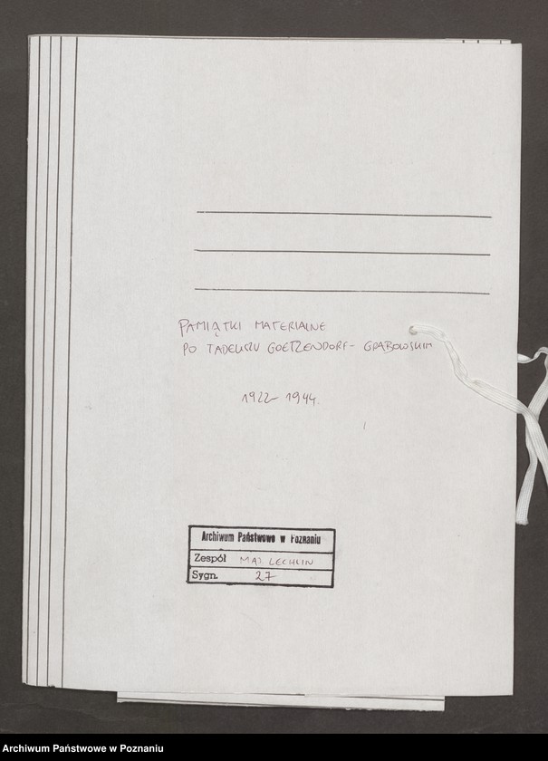 image.from.unit.number "Pamiątki materialne po zmarłym mjr. Tadeuszu Goetzendorf-Grabowskim"