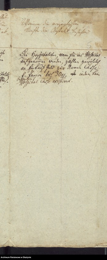 image.from.unit.number "Nachweisung von dem Hospital und der Kirche Armen Casse bey der Königliche Kirche Widminnen"