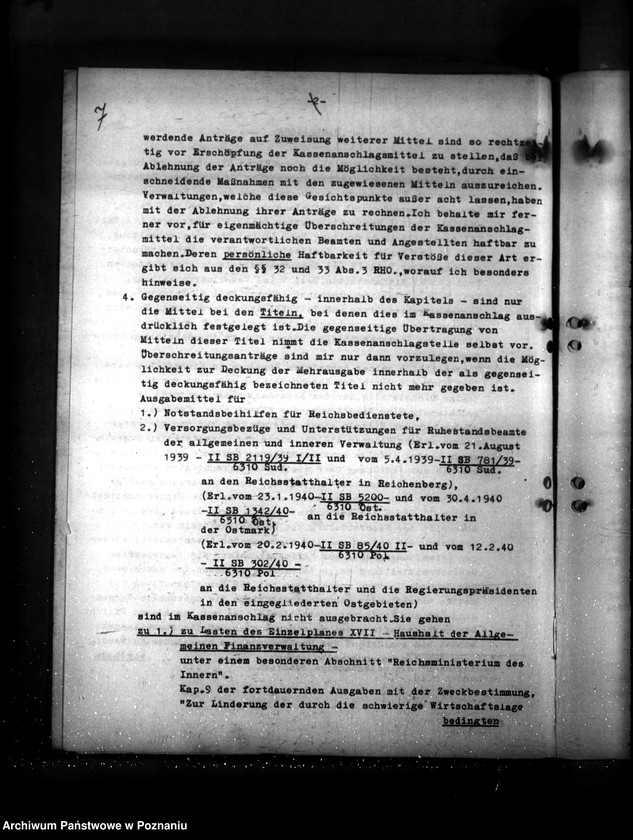 Obraz 11 z jednostki "Kassenanschlag 1940- Veterinär- Verwaltung"