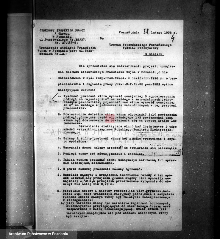 image.from.unit.number "Fabryka mebli w Poznaniu projekt urządzenia warsztatu stolarskiego przy ul. Śniadeckich 12"
