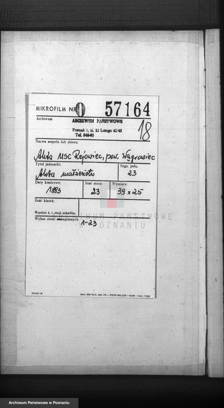 Obraz 2 z jednostki "Księga małżeństw"