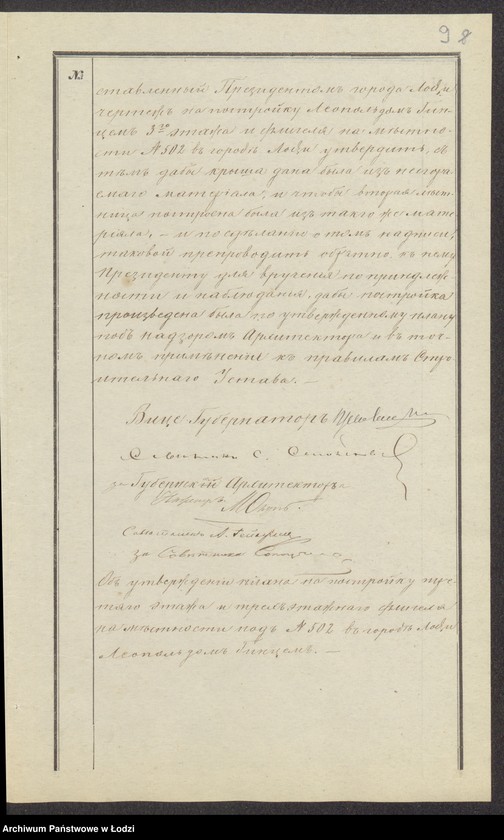 image.from.unit.number "O postrojkě Gincem˝ 3go ètaža na městnosti No 502 v˝ gor[ode] Lodzi"