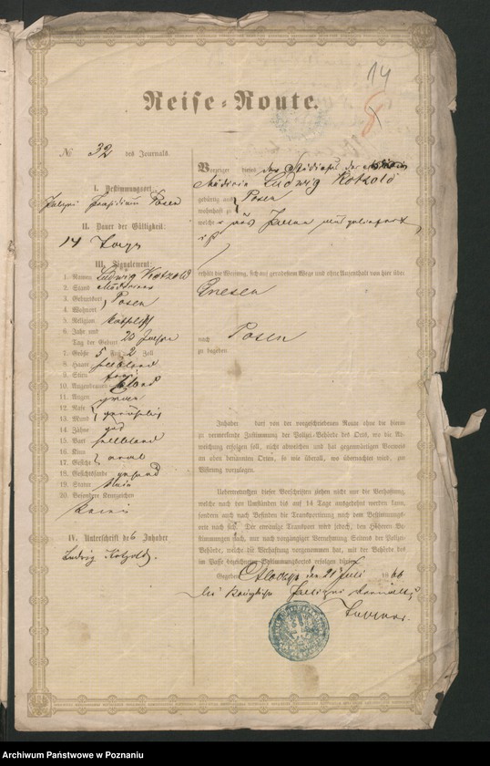 Obraz 17 z jednostki "A. betr. Ludwig Kotzold, Stud. med."