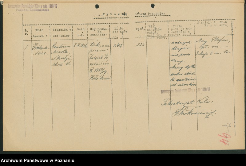 Obraz 10 z jednostki "Korespondencja, protokoły zebrań, okólniki Związku Powstańców Wielkopolskich."