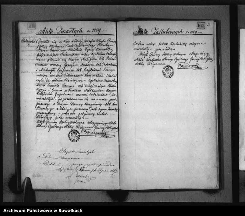 Obraz 5 z jednostki "Duplikat Aktów Zaślubionych, Urodzonych i Zmarłych Filiponów w Gminie Hołny Wolmerowskie na rok 1859"