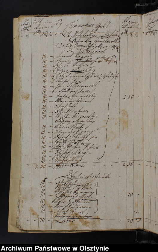 image.from.unit.number "Jahr Kirchen Rechnung der Silberbachschen Kirchen aller Einnahme und Ausgabe wie auch Bau-Rechnung"