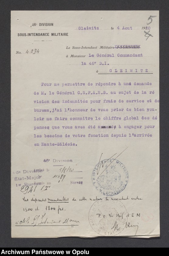 Obraz 7 z jednostki "Reponses a la reclamation de Justifications Frais de service-Projekt d