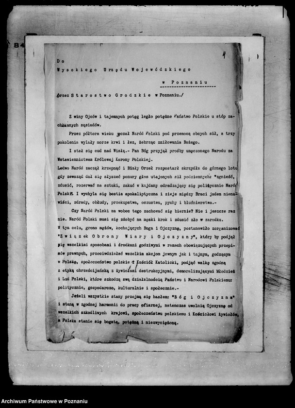 Obraz 6 z jednostki "/Związek Obrony Wiary i Ojczyzny w Poznaniu/"