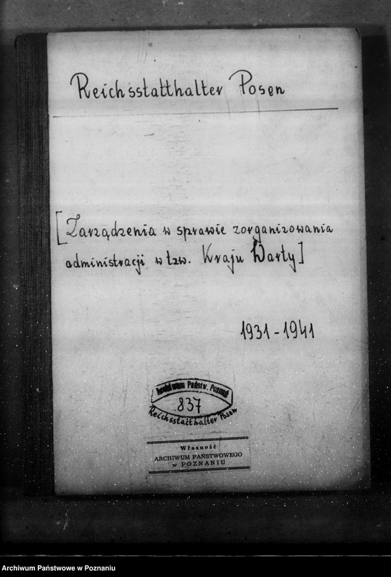 Obraz 4 z jednostki "Zarządzenia w sprawie zorganizowania administracji w tak zwanym Kraju Warty"