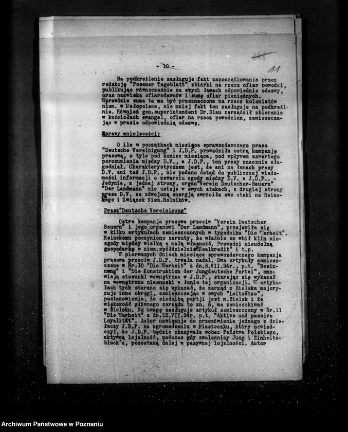 Obraz 17 z jednostki "Sprawozdania z życia mniejszości narodowych za miesiące lipiec i sierpień, wrzesień 1934 r."