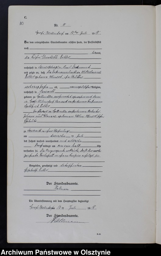 image.from.unit.number "Sterbe-Neben-Register Nr 1 - 25"