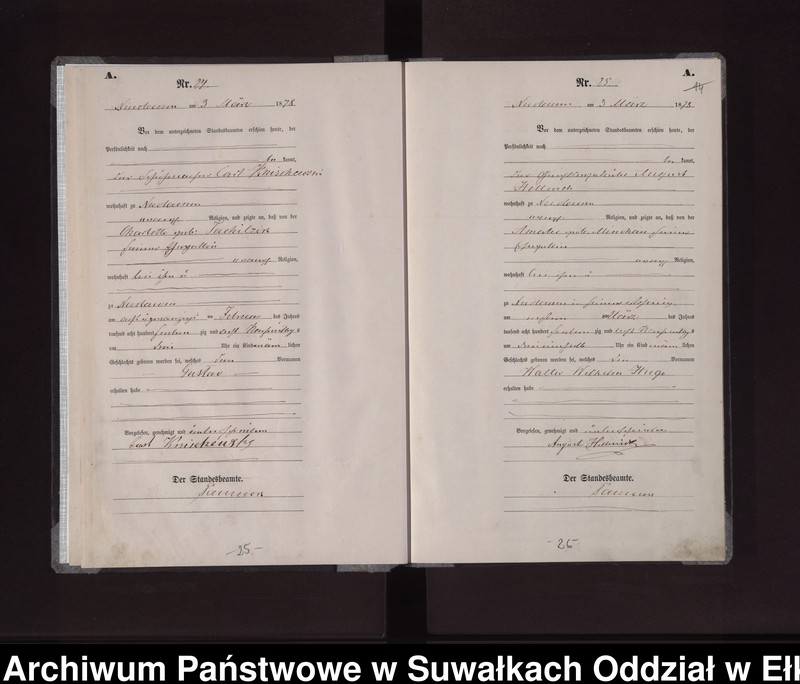 image.from.unit.number "Geburts-Haupt-Register des Königlich Preussischen Standes-Amtes der Stadt Nicolaiken Kreis Sensburg"
