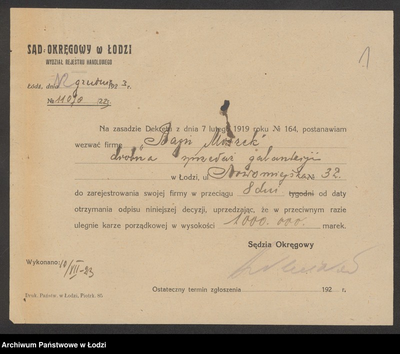 Obraz 3 z jednostki "Moszek Bajn- sprzedaż galanterii"