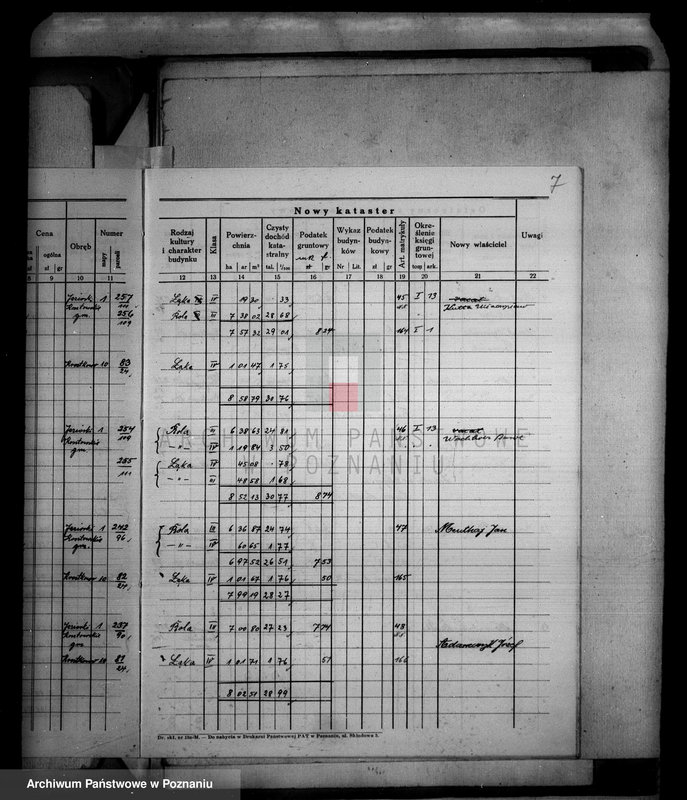 Obraz 11 z jednostki "Ostateczny rejestr pomiarowy i nowy kataster majątku Jeziorki Kosztowskie"