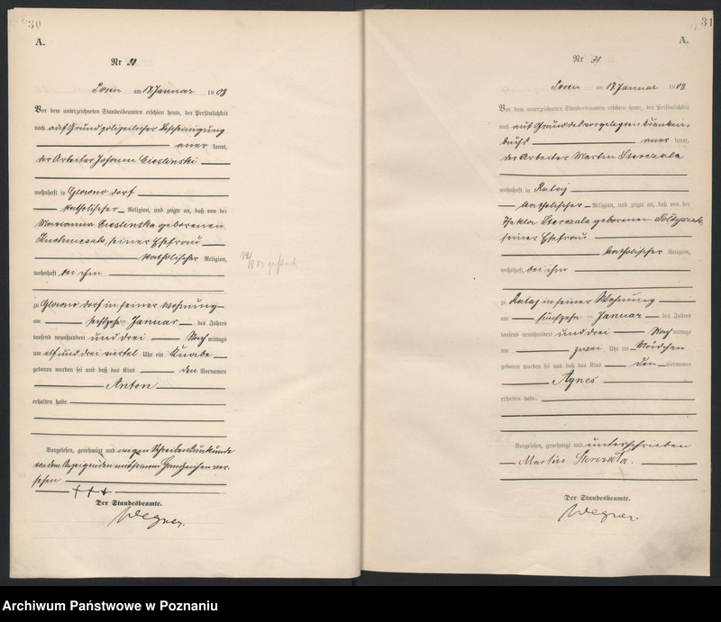 Obraz 18 z jednostki "Księga urodzeń tom I"