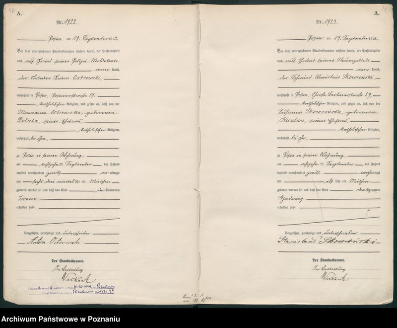 Obraz 9 z jednostki "Księga miejscowa urodzeń tom V -VI [Rejestr główny urodzeń]"