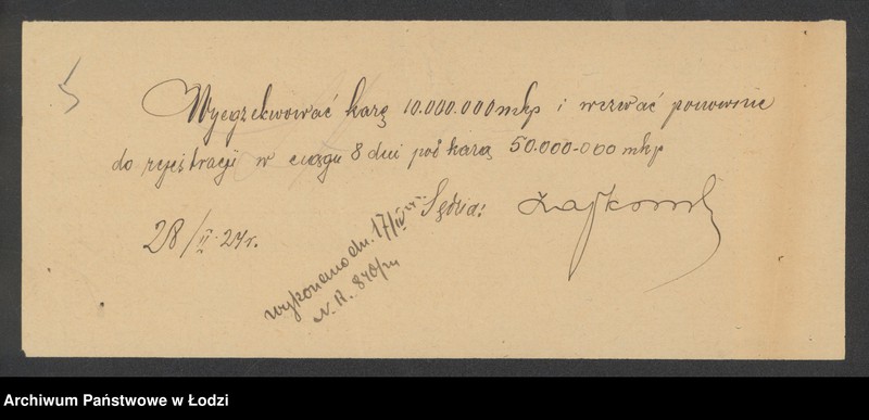 Obraz 7 z jednostki "Jechuda Birnbaum- sprzedaż pończoch i trykotów"