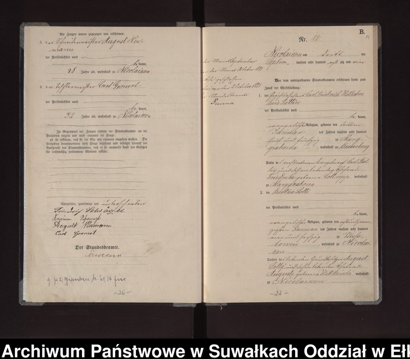 image.from.unit.number "Heiraths-Haupt-Register des Königlichen Preussischen Standes-Amtes Stadt Nicolaiken Kreis Sensburg"