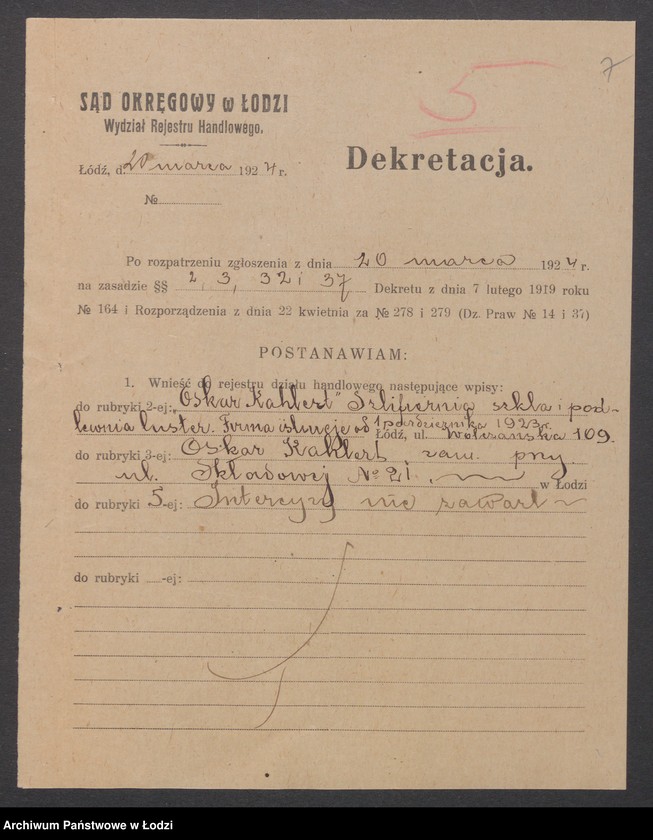 Obraz 9 z jednostki "Oskar Kahler- szlifirnia szkła i luster"