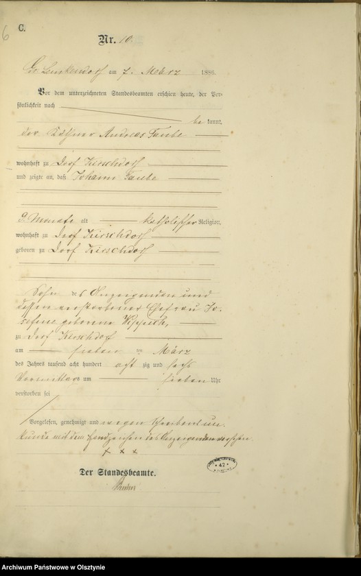 image.from.unit.number "Sterbe-Haupt-Register Nr 5 - 10 /fragment księgi/"