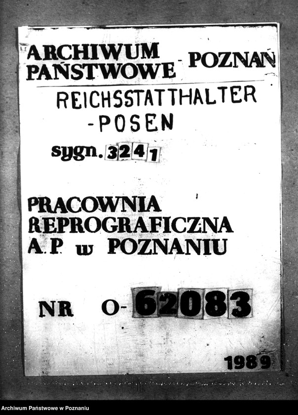 Obraz 1 z jednostki "Fertigstellung unvollendeter polnischer Rohbauten. Grundstücksverkher. Kriegswohnungsbau"
