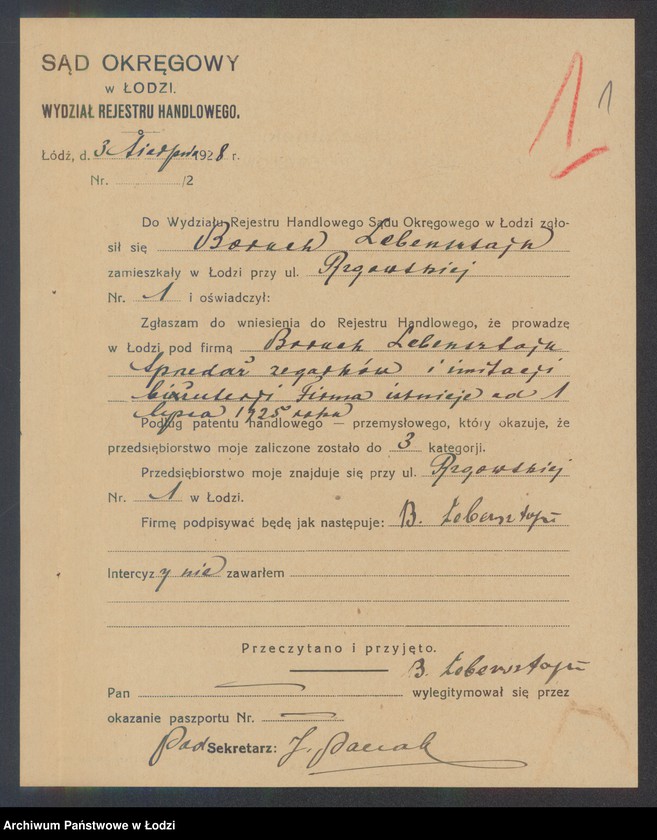 Obraz 3 z jednostki "Boruch Lebensztajn- sprzedaż zegarków i imitacji biżuterii"