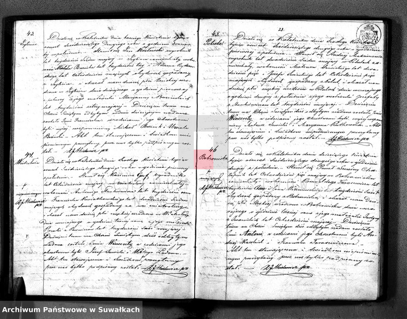 Obraz 14 z jednostki "[Duplikat Aktów urodzeń, zaślubienia i zejśćparafii Rzym.-Kat. w Kaletniku 1862 r.]"