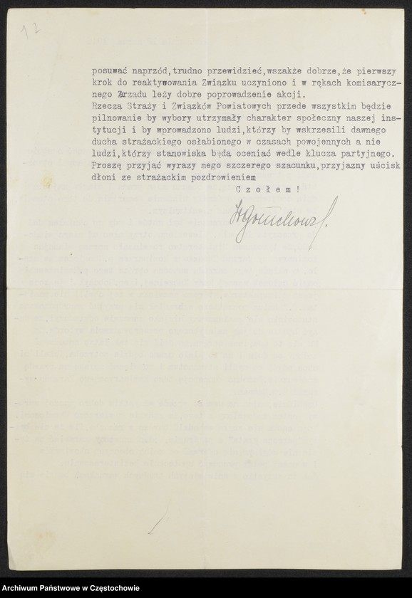 image.from.unit.number "[Sprawa przywrócenia działalności Ochotniczej Straży Pożarnej w Częstochowie po 1945 roku-korespondencja z Prezydentem Miasta]"