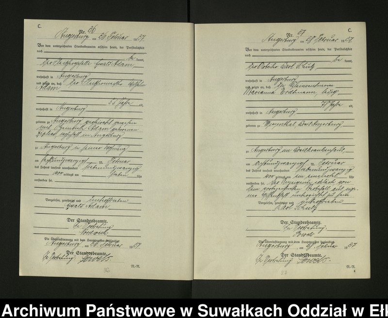 image.from.unit.number "C2. Sterbe = Register (Neben = Register) Standesamt Angerburg einschl. d. Standesamtsbez. Gr. Strengeln, Kehlen und Prinowen]"