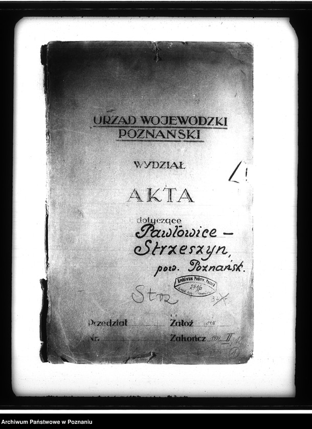 Obraz 4 z jednostki "Majątek Strzeszyn-Pawłowice powiatu poznańskiego - /sprawy parcelacyjne/"