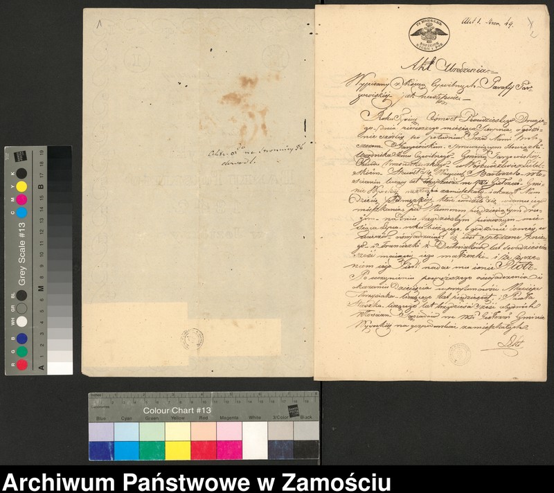 Obraz 3 z jednostki "Alegaty do ksiąg urodzeń, małżeństw i zgonów z lat 1843 – 1844"