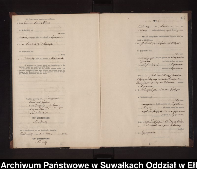 image.from.unit.number "Heiraths-Neben-Register des Preussischen Standes-Amtes Milken Kreis Loetzen"