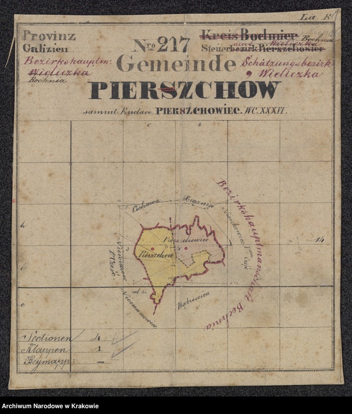 image.from.unit.number "217 Dorf Pierszchów [Pierzchów] sammt Enclave Pierszchowiec [Pierzchowiec] in Galizien Bochnier Kreis"