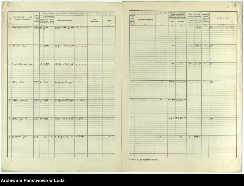 Obraz 12 z jednostki "Wykazy gospod. Nr. 1 pow. brzeziński"