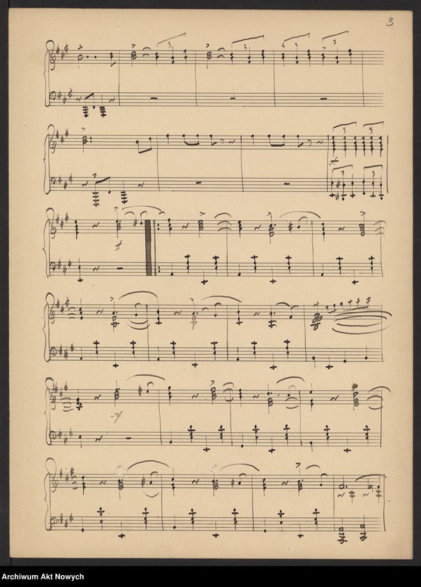 image.from.unit.number "Józef Mielczarek - Czarski. "Witaj wodzu, marsz triumfalny". Partytura."