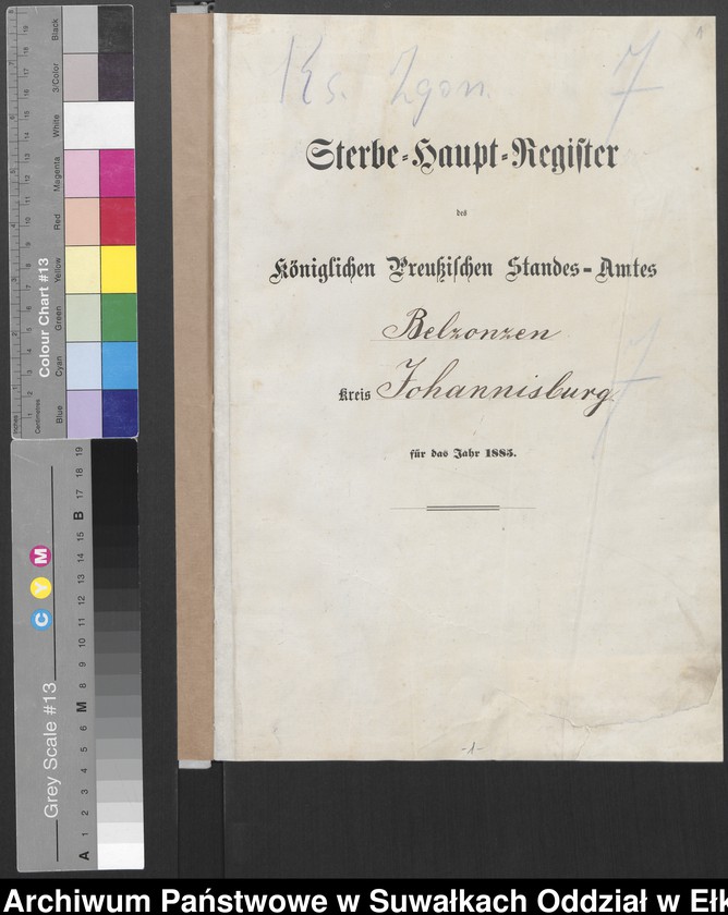 image.from.unit.number "Sterbe-Haupt-Register des Königlichen Preussischen Standes-Amtes Belzonzen Kreis Johannisburg"