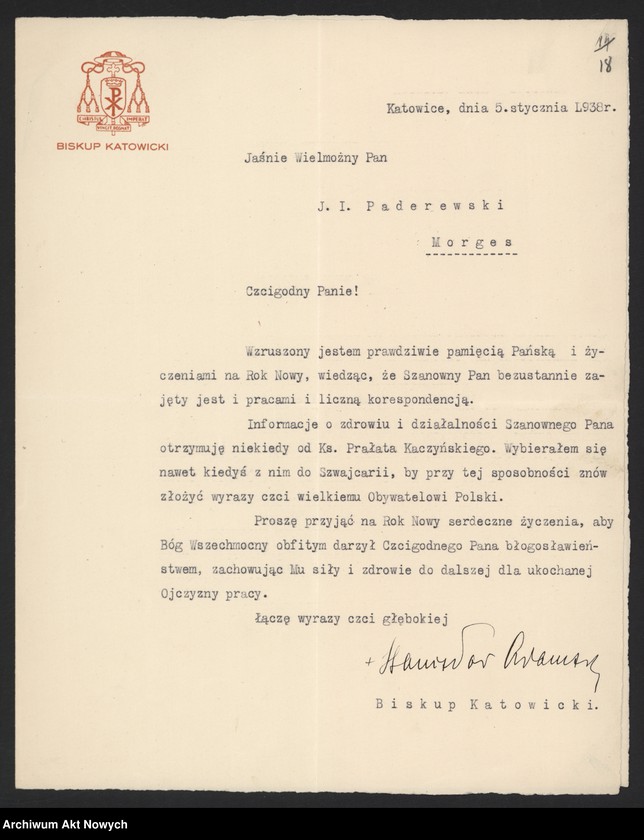 image.from.unit.number "Adamski Stanisław (biskup katowicki); L.8 (odpowiedź)"